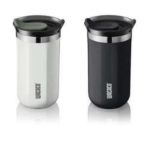 Vacuum Insulated Travel Mug Black & White