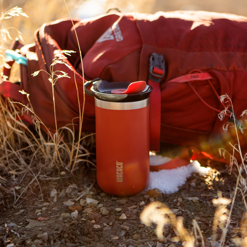 Vacuum Insulated Travel Mug RED
